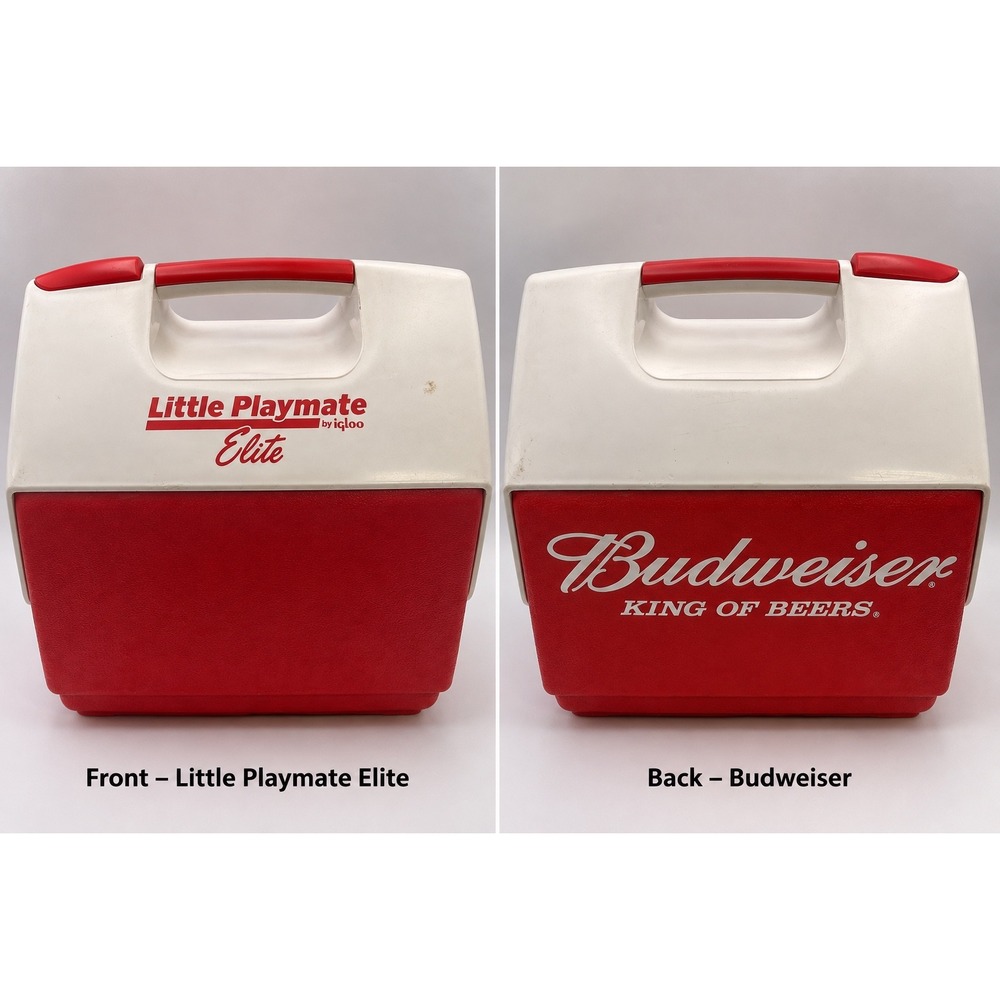 Vintage Igloo Little Playmate Elite Budweiser Cooler Red White King of Beers